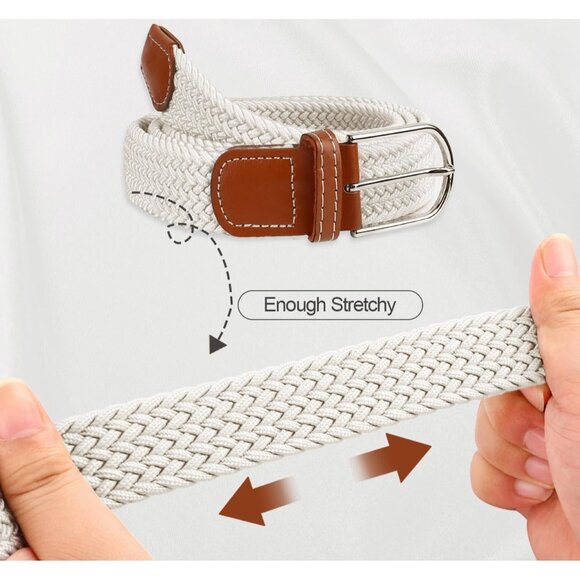 Unisex Woven Stretch Belt Elastic Braided for Casual Sports Golf Jeans - Picture 3 of 7
